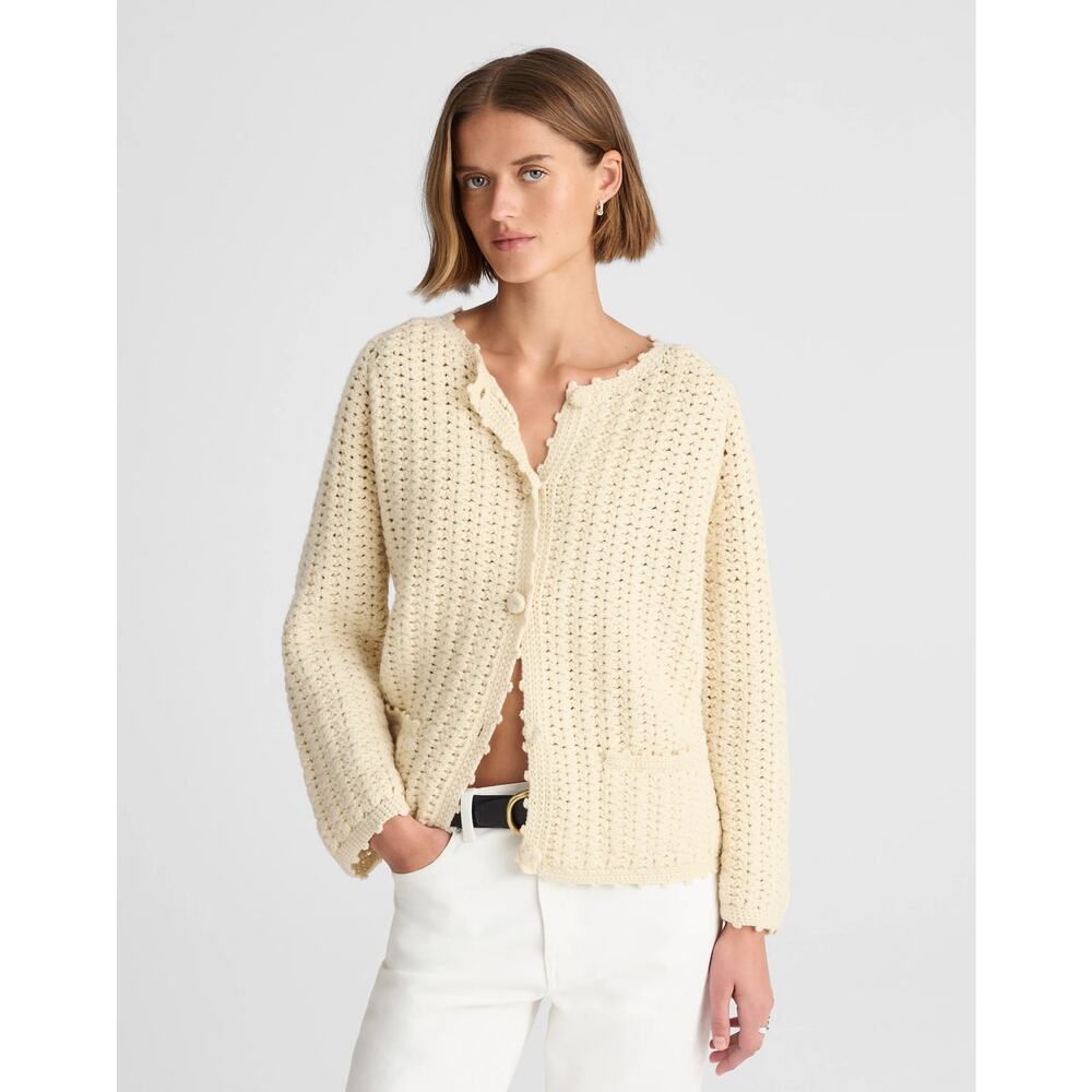 NWT Madewell & Alexa Chung for Madewell Wool Crocheted Cardi Sweater XXS